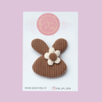 Alligatorspeld Flower Bunny Bruin