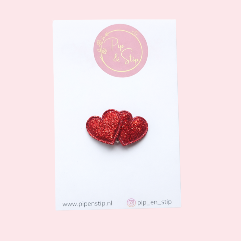 Alligator Haarspeldje Love Hearts