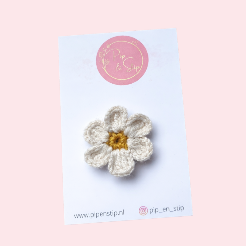 Alligatorspeld Winter Bloom Beige