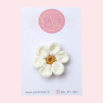 Alligatorspeld Winter Bloom Wit