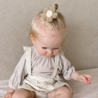 Alligatorspeld Wollie Bloem Beige