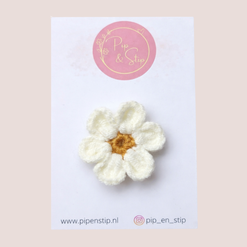 Antislip Haarspeldje Winter Bloom Wit