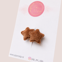 Antislip Haarspeldje Little Stars Bruin