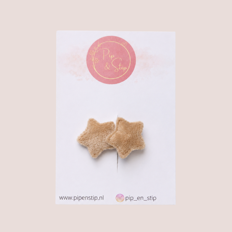 Antislip Haarspeldje Little Stars Ecru