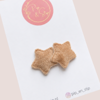 Antislip Haarspeldje Little Stars Ecru