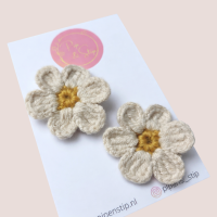 Antislip Haarspeldje Winter Bloom Beige