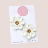 Antislip Haarspeldje Winter Bloom Wit