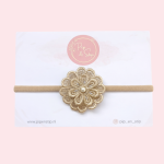 Haarbandje Lace Flower Beige