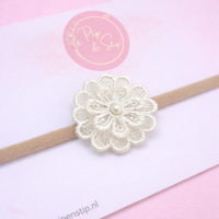 Haarbandje Lace Flower Wit