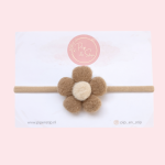Haarbandje Wollie Bloem Beige