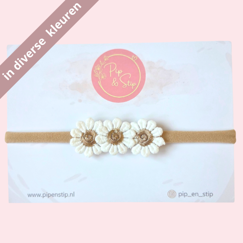 Haarbandje Madeliefjes