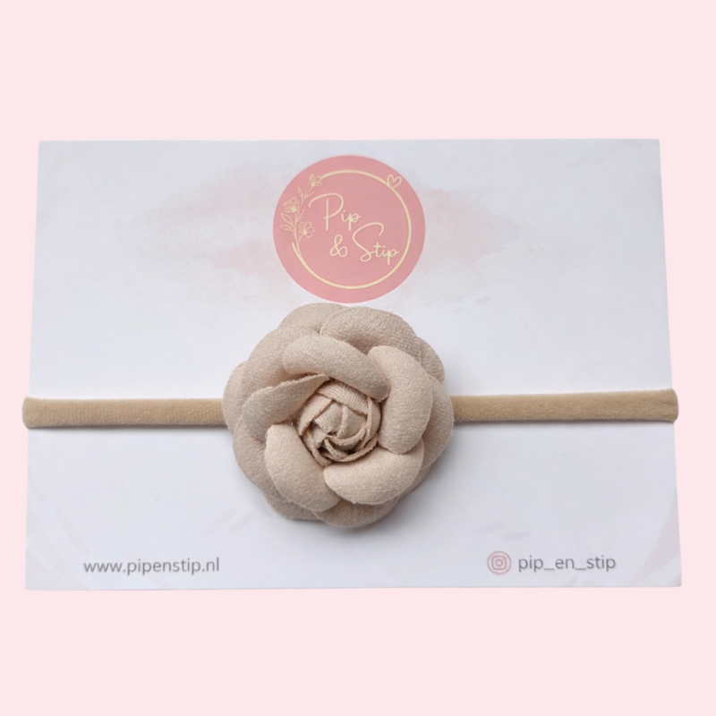 Haarbandje Beige of Rose