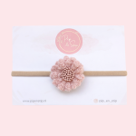 Haarbandje Fluffy Flower Lichtroze