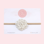 Haarbandje Lace Flower Wit