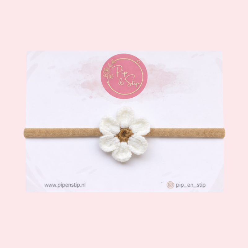 Haarbandje Winter Bloom Wit