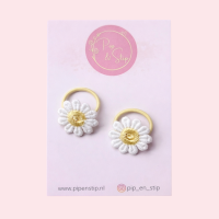 Mini Haarelastiekjes Madeliefjes