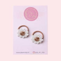 Mini Haarelastiekjes Madeliefjes