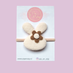 Maxi Haarelastiek Flower Bunny Ecru