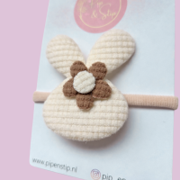 Maxi Haarelastiek Flower Bunny Ecru