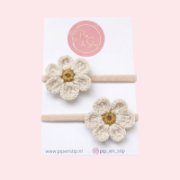 Maxi Haarelastiek Winter Bloom Beige