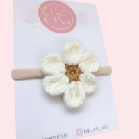 Maxi Haarelastiek Winter Bloom Wit