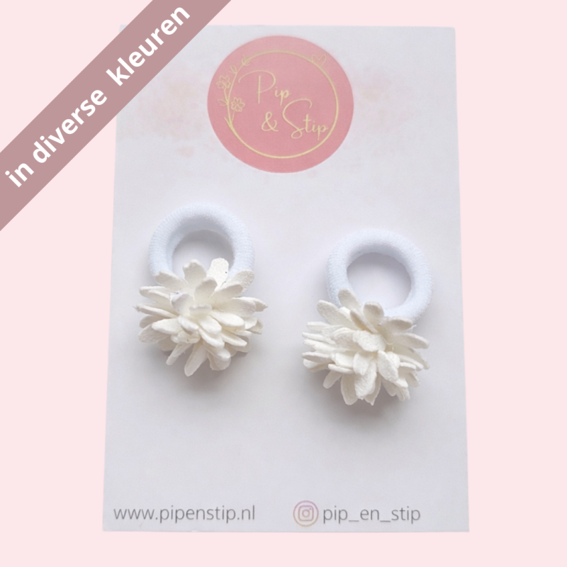 Midi Haarelastiekjes Flower Power