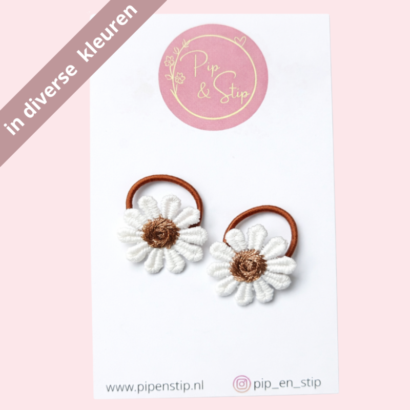 Mini Haarelastiekjes Madeliefjes