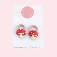 Haarelastiekjes Paddestoel