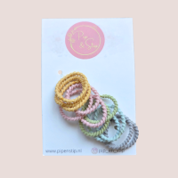 Setje Haarelastiekjes Ribbel