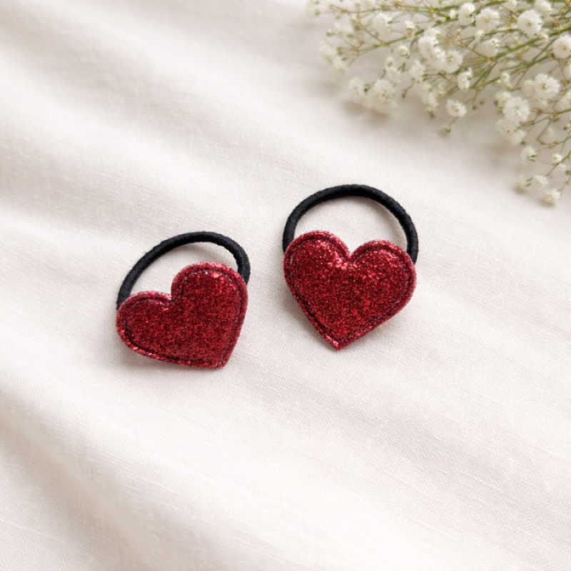 Mini Haarelastiekjes Love Hearts