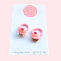 Midi Haarelastiekjes Cupcake