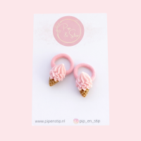 Midi Haarelastiekjes Softijs Aardbei