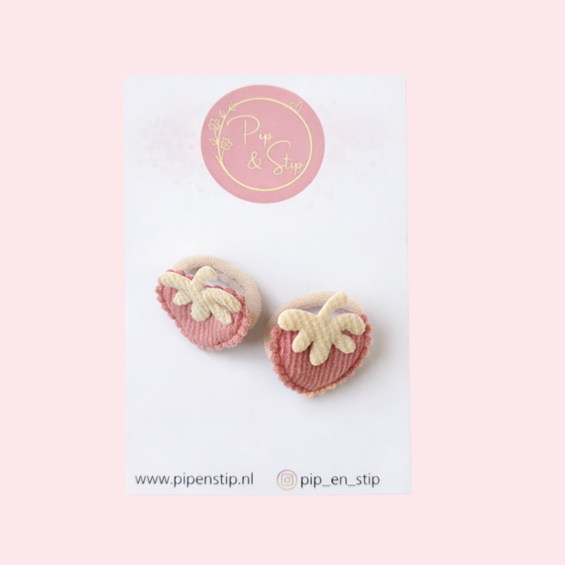 Midi Haarelastiekjes Strawberry