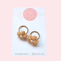 Mini Haarelastiekjes Wool Flower