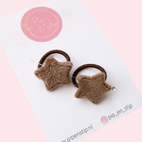 Mini Haarelastiekjes Little Stars Taupe