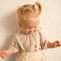 Mini Haarelastiekjes Goudbloempjes