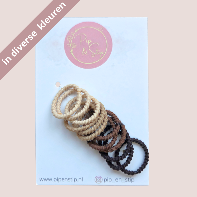 Setje Haarelastiekjes Ribbel