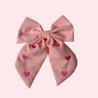 Haarstrik Bow In Love Roze
