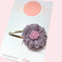Haarspeldjes Fluffy Flower Paars