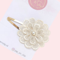 Haarspeldje Lace Flower Wit