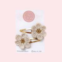 Haarspeldje Winter Bloom Beige