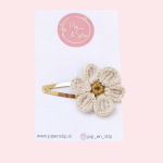 Haarspeldje Winter Bloom Beige