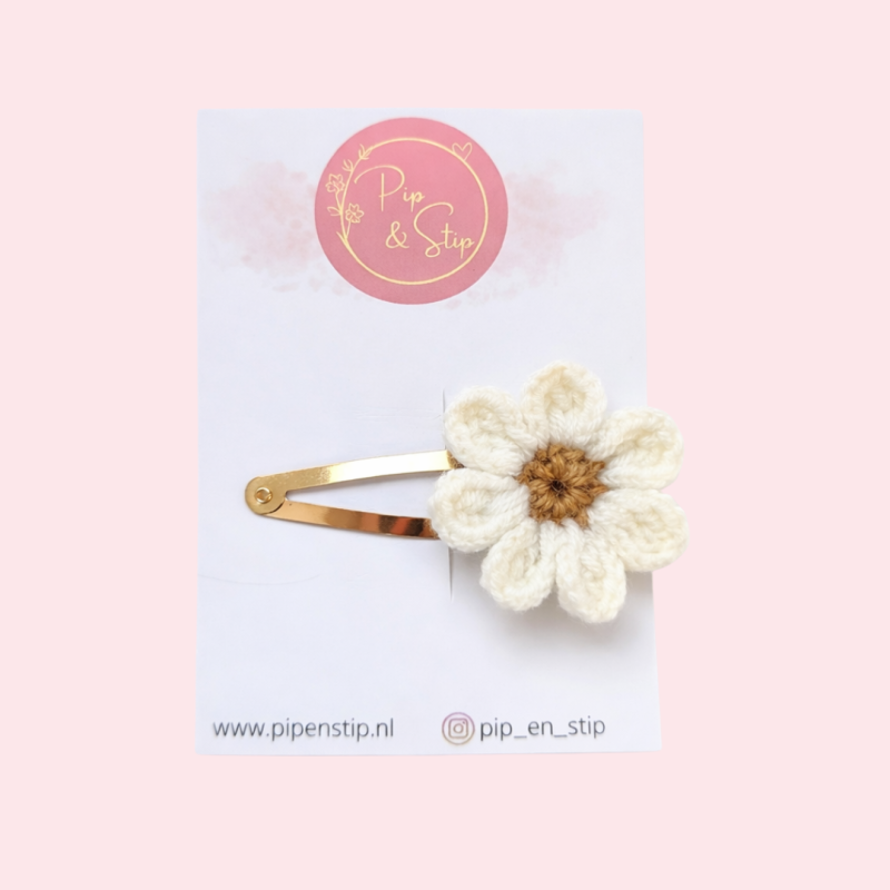 Haarspeldje Winter Bloom Wit