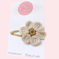 Haarspeldje Winter Bloom Beige