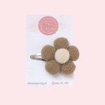 Haarspeld Wollie Bloem Beige