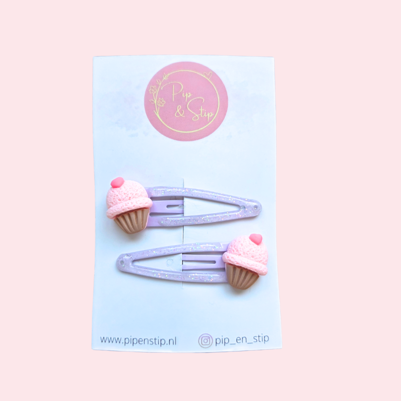 Haarspeldjes Cupcake