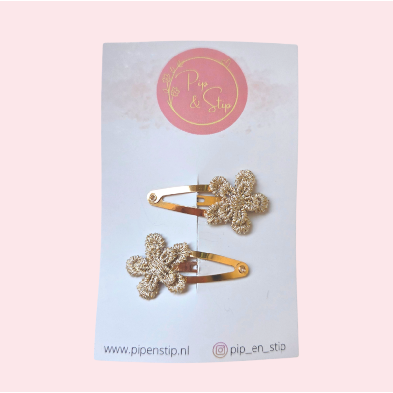 Mini Haarspeldjes Goudbloempje