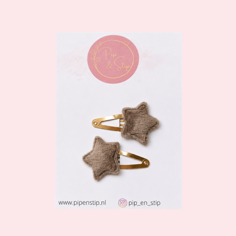 Haarspeldjes Little Stars Taupe