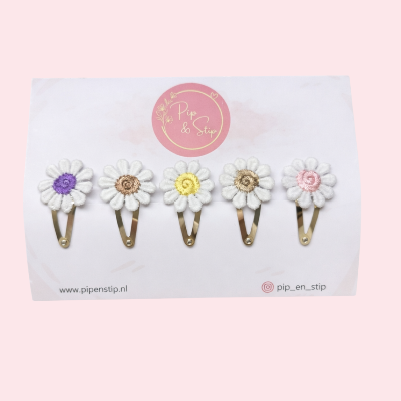 Haarspeldjes Madeliefjes Mix