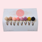 Setje Pompom Teddy Haarspeldjes